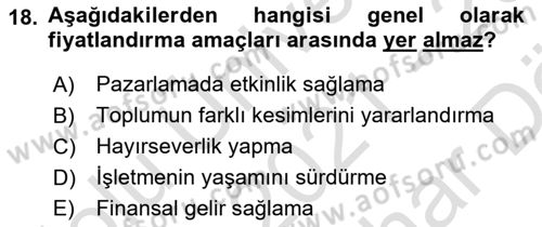 Sporda Sponsorluk Dersi 2021 - 2022 Yılı (Vize) Ara Sınav Soruları 18. Soru