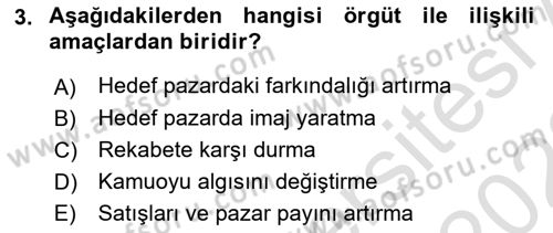 Sporda Sponsorluk Dersi 2021 - 2022 Yılı Yaz Okulu Sınav Soruları 3. Soru