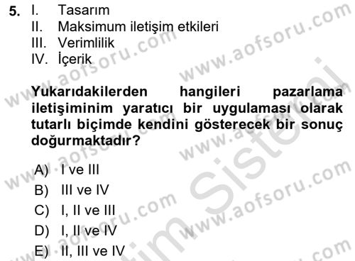 Sporda Sponsorluk Dersi 2022 - 2023 Yılı Yaz Okulu Sınav Soruları 5. Soru