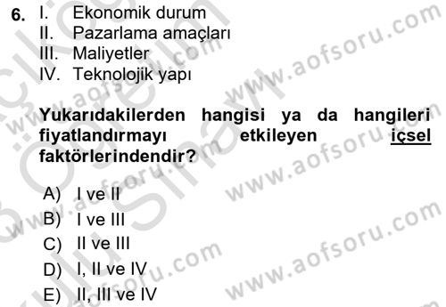 Sporda Sponsorluk Dersi 2022 - 2023 Yılı Yaz Okulu Sınav Soruları 6. Soru
