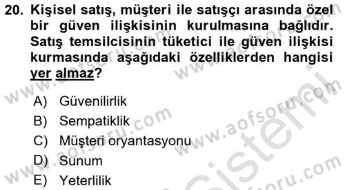 Sporda Sponsorluk Dersi 2023 - 2024 Yılı (Final) Dönem Sonu Sınav Soruları 20. Soru