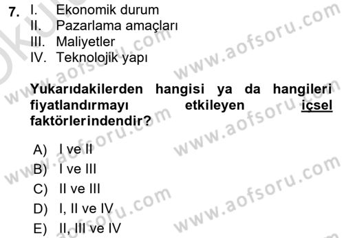 Sporda Sponsorluk Dersi 2023 - 2024 Yılı Yaz Okulu Sınav Soruları 7. Soru