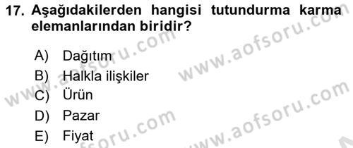 Sporda Sponsorluk Dersi 2024 - 2025 Yılı (Final) Dönem Sonu Sınav Soruları 17. Soru