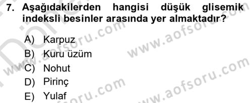 Sporcu Sağlığı Ve Egzersiz Dersi 2023 - 2024 Yılı (Final) Dönem Sonu Sınav Soruları 7. Soru