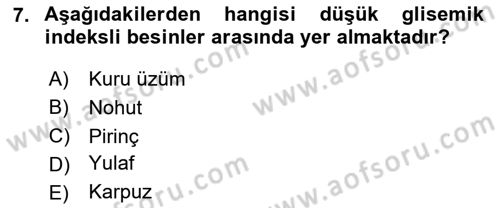 Sporcu Sağlığı Ve Egzersiz Dersi 2023 - 2024 Yılı Yaz Okulu Sınav Soruları 7. Soru