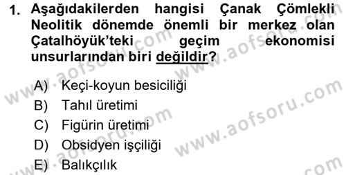 Eski Anadolu Tarihi Dersi 2015 - 2016 Yılı (Final) Dönem Sonu Sınav Soruları 1. Soru