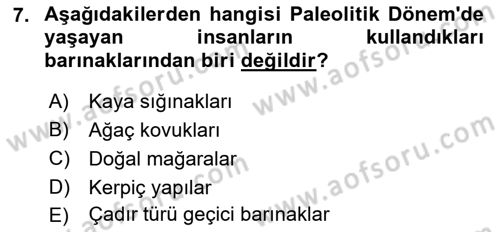 Eski Anadolu Tarihi Dersi 2018 - 2019 Yılı (Vize) Ara Sınav Soruları 7. Soru