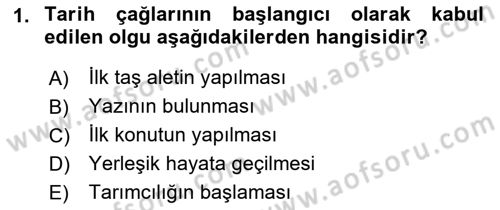 Eski Anadolu Tarihi Dersi 2018 - 2019 Yılı Yaz Okulu Sınav Soruları 1. Soru