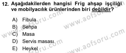 Eski Anadolu Tarihi Dersi 2023 - 2024 Yılı (Final) Dönem Sonu Sınav Soruları 12. Soru