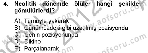 Eski Mezopotamya ve Mısır Tarihi Dersi 2012 - 2013 Yılı (Vize) Ara Sınav Soruları 4. Soru