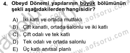 Eski Mezopotamya ve Mısır Tarihi Dersi 2016 - 2017 Yılı (Vize) Ara Sınav Soruları 4. Soru
