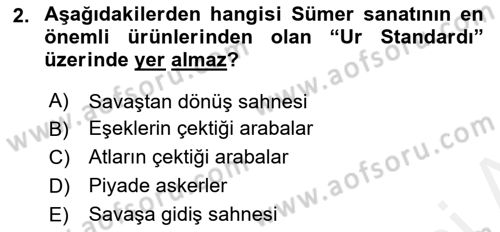 Eski Mezopotamya ve Mısır Tarihi Dersi 2017 - 2018 Yılı (Final) Dönem Sonu Sınav Soruları 2. Soru