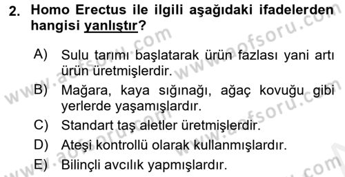 Eski Mezopotamya ve Mısır Tarihi Dersi 2018 - 2019 Yılı (Vize) Ara Sınav Soruları 2. Soru