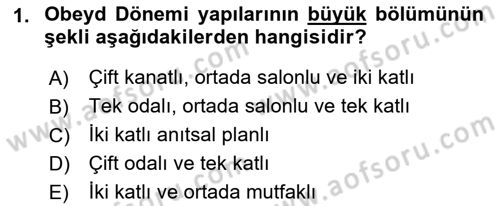 Eski Mezopotamya ve Mısır Tarihi Dersi 2021 - 2022 Yılı (Vize) Ara Sınav Soruları 1. Soru