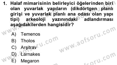 Eski Mezopotamya ve Mısır Tarihi Dersi 2025 - 2026 Yılı (Vize) Ara Sınav Soruları 1. Soru