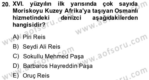 İslam Tarihi ve Medeniyeti 1 Dersi 2014 - 2015 Yılı (Final) Dönem Sonu Sınav Soruları 20. Soru