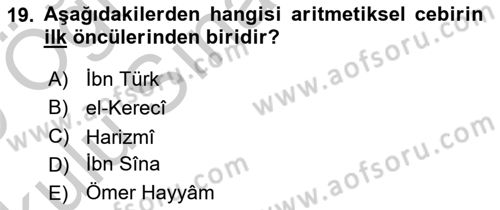 İslam Tarihi ve Medeniyeti 2 Dersi 2018 - 2019 Yılı Yaz Okulu Sınav Soruları 19. Soru