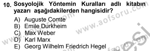 Tarih Metodu Dersi 2012 - 2013 Yılı (Vize) Ara Sınav Soruları 10. Soru