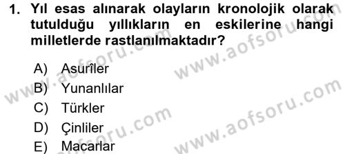 Tarih Metodu Dersi 2017 - 2018 Yılı (Vize) Ara Sınav Soruları 1. Soru