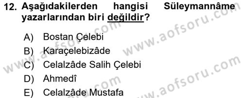 Tarih Metodu Dersi 2017 - 2018 Yılı (Final) Dönem Sonu Sınav Soruları 12. Soru