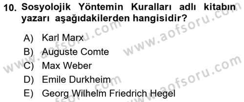 Tarih Metodu Dersi Ara Sınavı Deneme Sınav Soruları 10. Soru