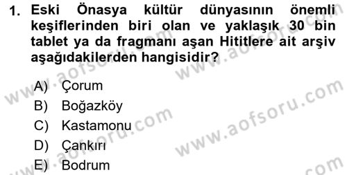 Tarih Metodu Dersi 2018 - 2019 Yılı (Final) Dönem Sonu Sınav Soruları 1. Soru