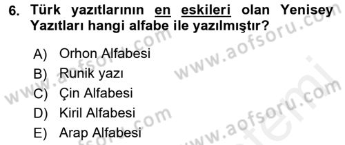 Tarih Metodu Dersi 2018 - 2019 Yılı (Final) Dönem Sonu Sınav Soruları 6. Soru
