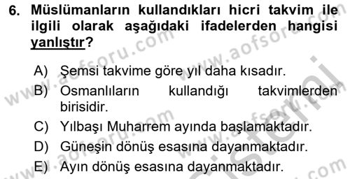 Tarih Metodu Dersi 2018 - 2019 Yılı Yaz Okulu Sınav Soruları 6. Soru