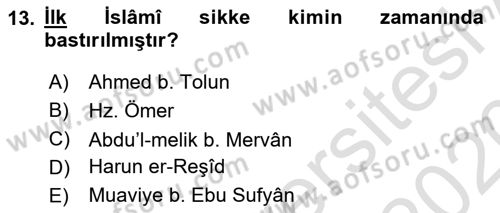 Tarih Metodu Dersi 2019 - 2020 Yılı (Final) Dönem Sonu Sınav Soruları 13. Soru