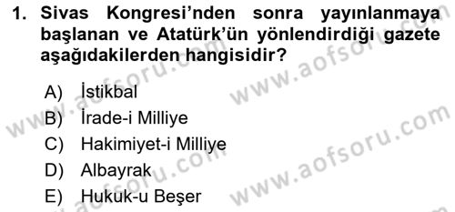 Tarih Metodu Dersi 2020 - 2021 Yılı Yaz Okulu Sınavı 1. Soru