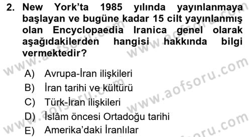 Tarih Metodu Dersi 2021 - 2022 Yılı (Vize) Ara Sınav Soruları 2. Soru