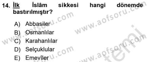 Tarih Metodu Dersi 2021 - 2022 Yılı (Final) Dönem Sonu Sınav Soruları 14. Soru
