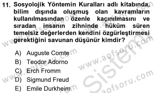 Tarih Metodu Dersi 2022 - 2023 Yılı (Vize) Ara Sınav Soruları 11. Soru