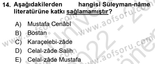 Tarih Metodu Dersi 2022 - 2023 Yılı (Final) Dönem Sonu Sınav Soruları 14. Soru