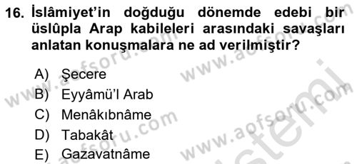 Tarih Metodu Dersi 2022 - 2023 Yılı (Final) Dönem Sonu Sınav Soruları 16. Soru