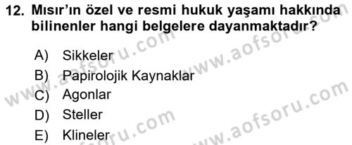 Tarih Metodu Dersi 2023 - 2024 Yılı (Vize) Ara Sınav Soruları 12. Soru