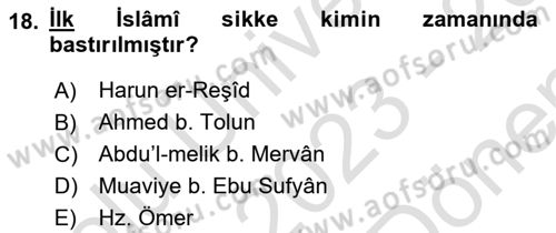 Tarih Metodu Dersi 2023 - 2024 Yılı (Final) Dönem Sonu Sınav Soruları 18. Soru