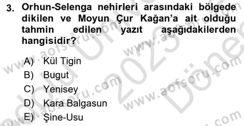 Tarih Metodu Dersi 2023 - 2024 Yılı (Final) Dönem Sonu Sınav Soruları 3. Soru
