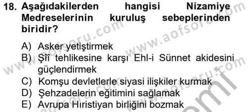 Büyük Selçuklu Tarihi Dersi 2012 - 2013 Yılı (Final) Dönem Sonu Sınav Soruları 18. Soru