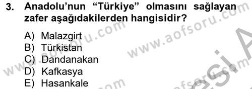 Büyük Selçuklu Tarihi Dersi 2012 - 2013 Yılı (Final) Dönem Sonu Sınav Soruları 3. Soru