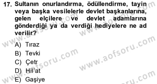 Büyük Selçuklu Tarihi Dersi 2014 - 2015 Yılı (Final) Dönem Sonu Sınav Soruları 17. Soru