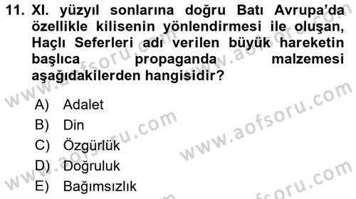 Büyük Selçuklu Tarihi Dersi 2017 - 2018 Yılı (Vize) Ara Sınav Soruları 11. Soru