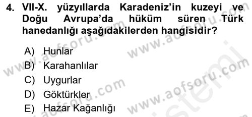 Büyük Selçuklu Tarihi Dersi 2018 - 2019 Yılı (Final) Dönem Sonu Sınav Soruları 4. Soru