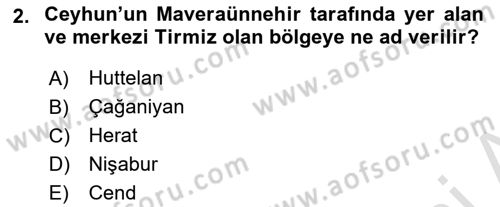 Büyük Selçuklu Tarihi Dersi 2020 - 2021 Yılı Yaz Okulu Sınav Soruları 2. Soru