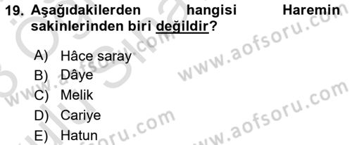 Büyük Selçuklu Tarihi Dersi 2022 - 2023 Yılı Yaz Okulu Sınav Soruları 19. Soru