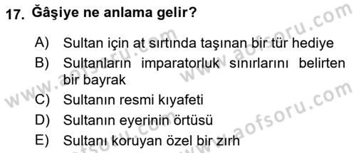 Büyük Selçuklu Tarihi Dersi 2024 - 2025 Yılı (Final) Dönem Sonu Sınav Soruları 17. Soru