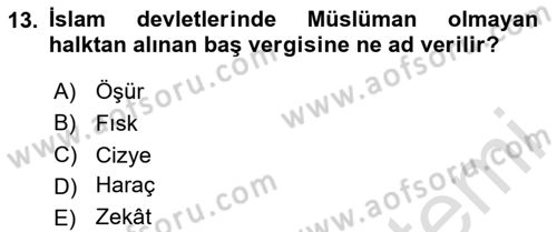 Büyük Selçuklu Tarihi Dersi 2025 - 2026 Yılı (Vize) Ara Sınav Soruları 13. Soru