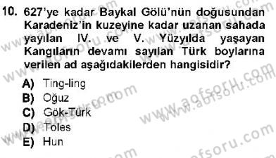 Orta Asya Türk Tarihi Dersi Ara Sınavı Deneme Sınav Soruları 10. Soru