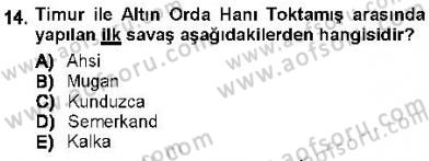 Orta Asya Türk Tarihi Dersi 2012 - 2013 Yılı (Final) Dönem Sonu Sınav Soruları 14. Soru
