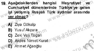 Orta Asya Türk Tarihi Dersi 2013 - 2014 Yılı (Final) Dönem Sonu Sınav Soruları 19. Soru